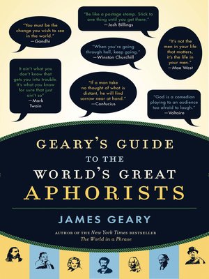 cover image of Geary's Guide to the World's Great Aphorists